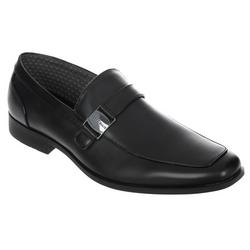 Men's Solid Faux Leather Loafer - Black