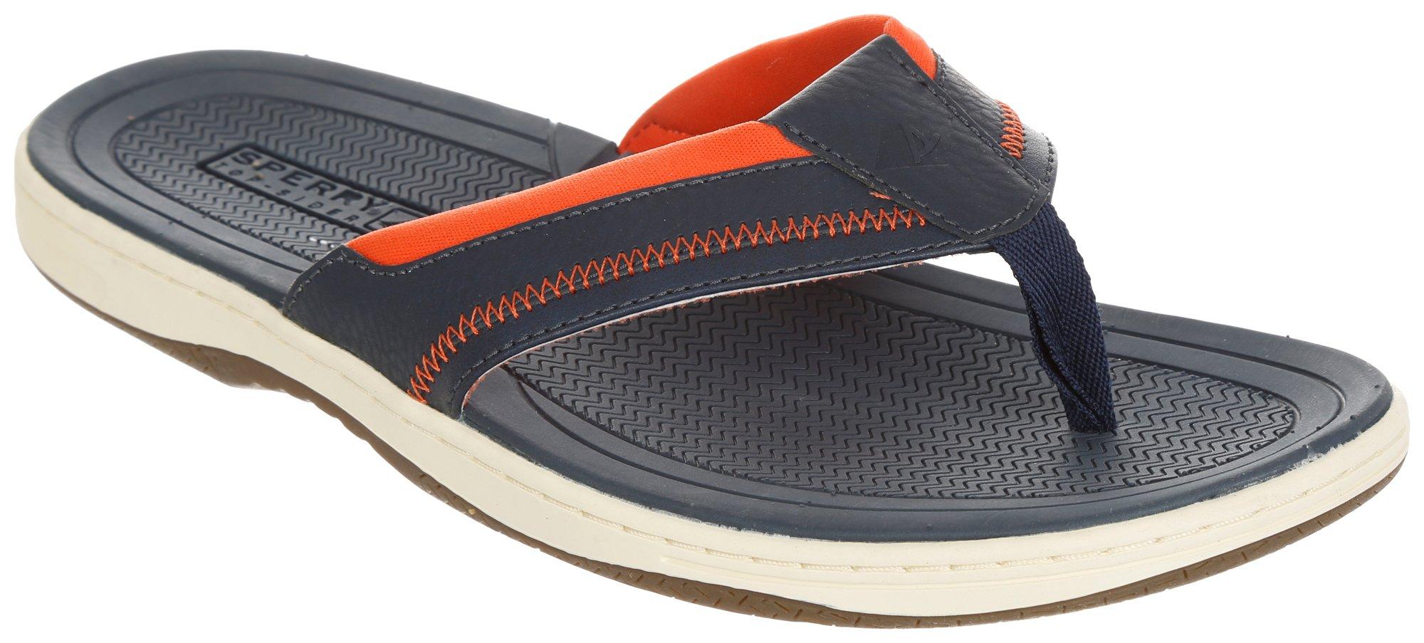 Men's Faux Leather Flip Flops