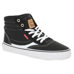 Men's Lance Mid Top Canvas Casual Sneakers - Black