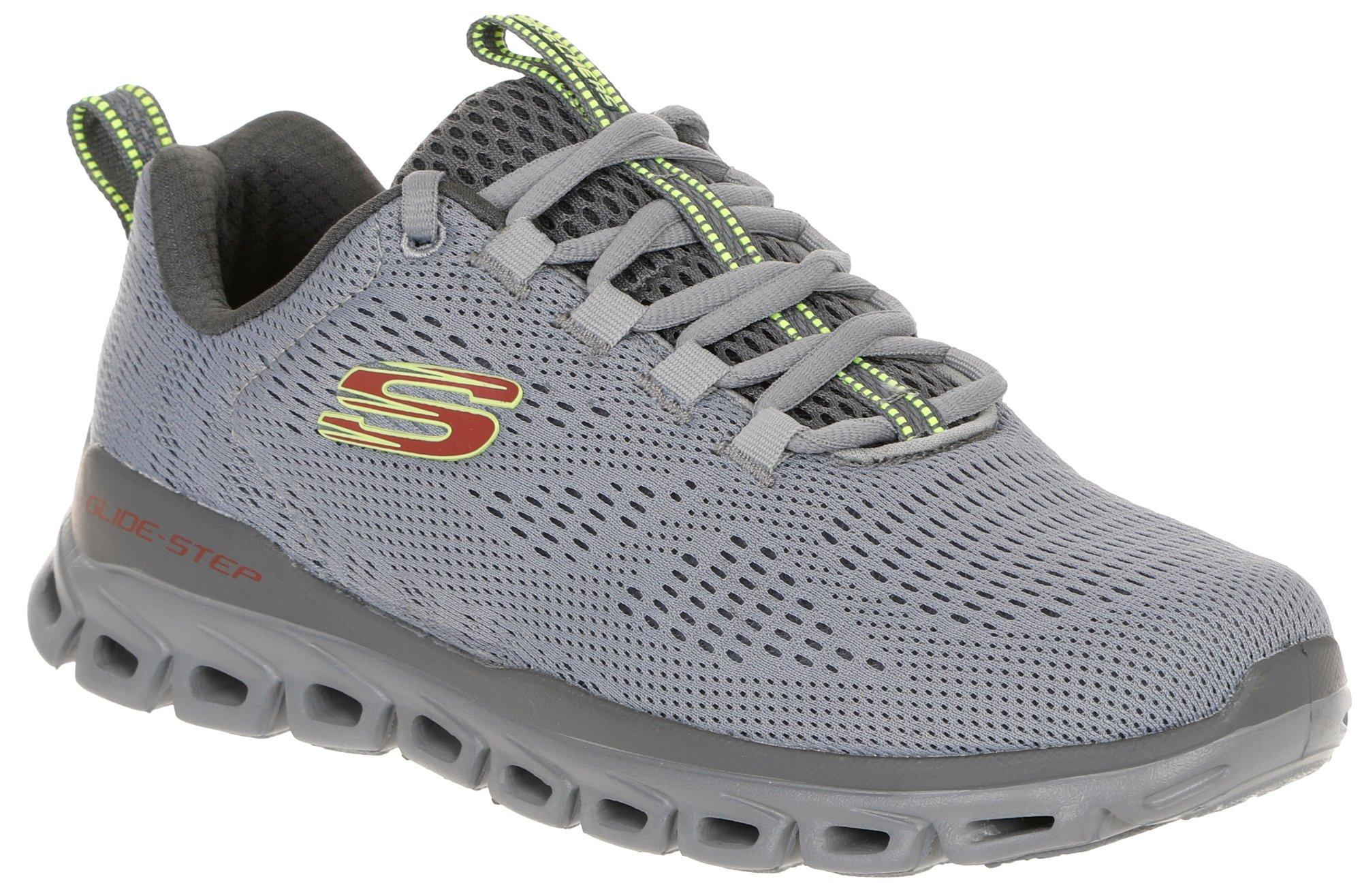 Men's Solid Knit Athletic Sneakers - Grey
