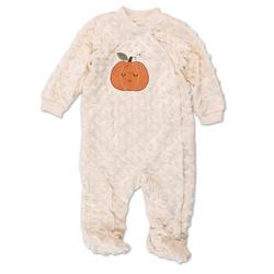Baby Boys Pumpkin Footed Pajamas - Peach