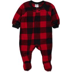 Baby Boys Buffalo Plaid Footed Pajamas - Red