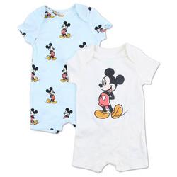 Baby Boys 2 Pk Mickey Mouse Onesie Set