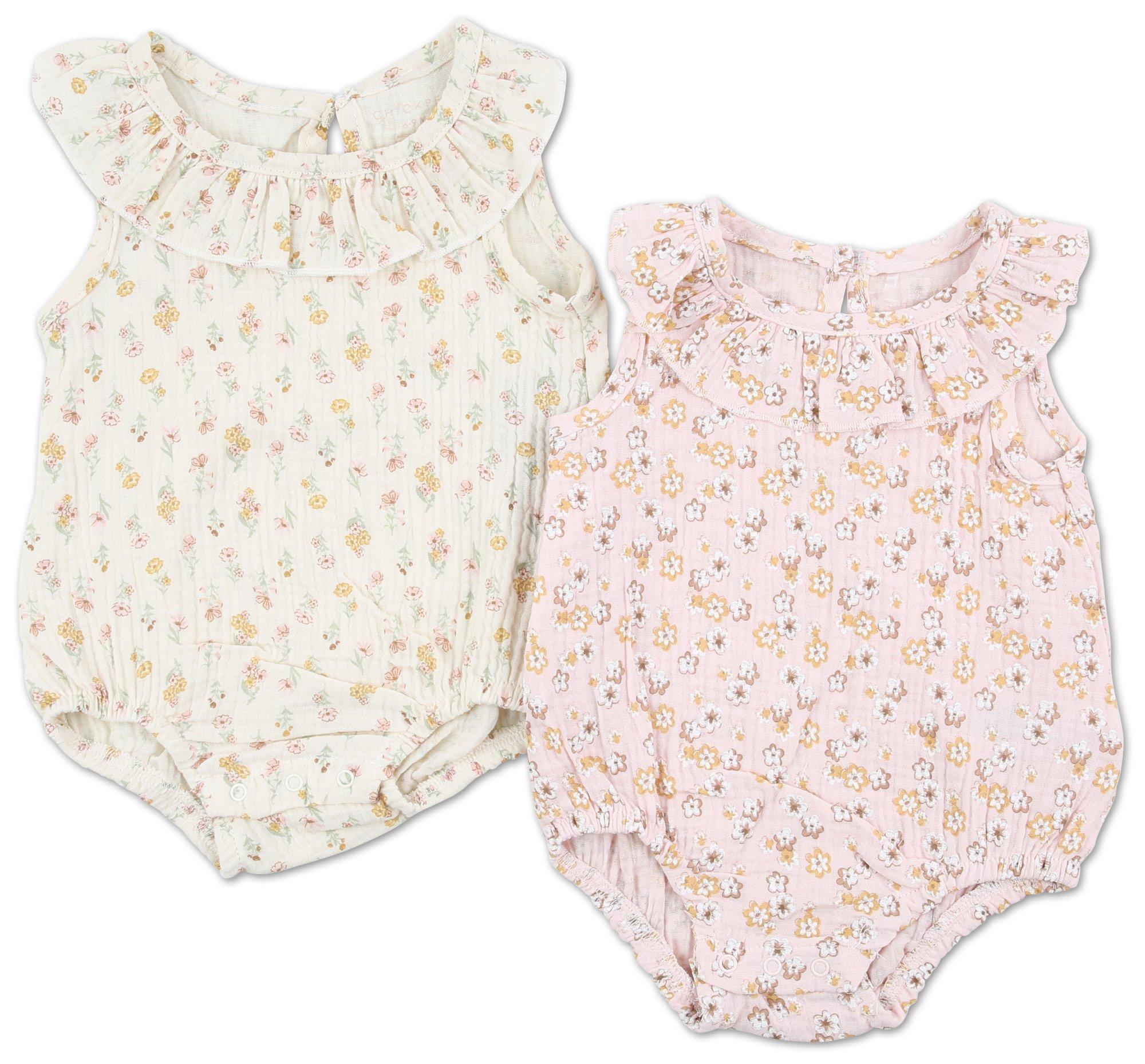 Baby Girls 2 Pc Rompers