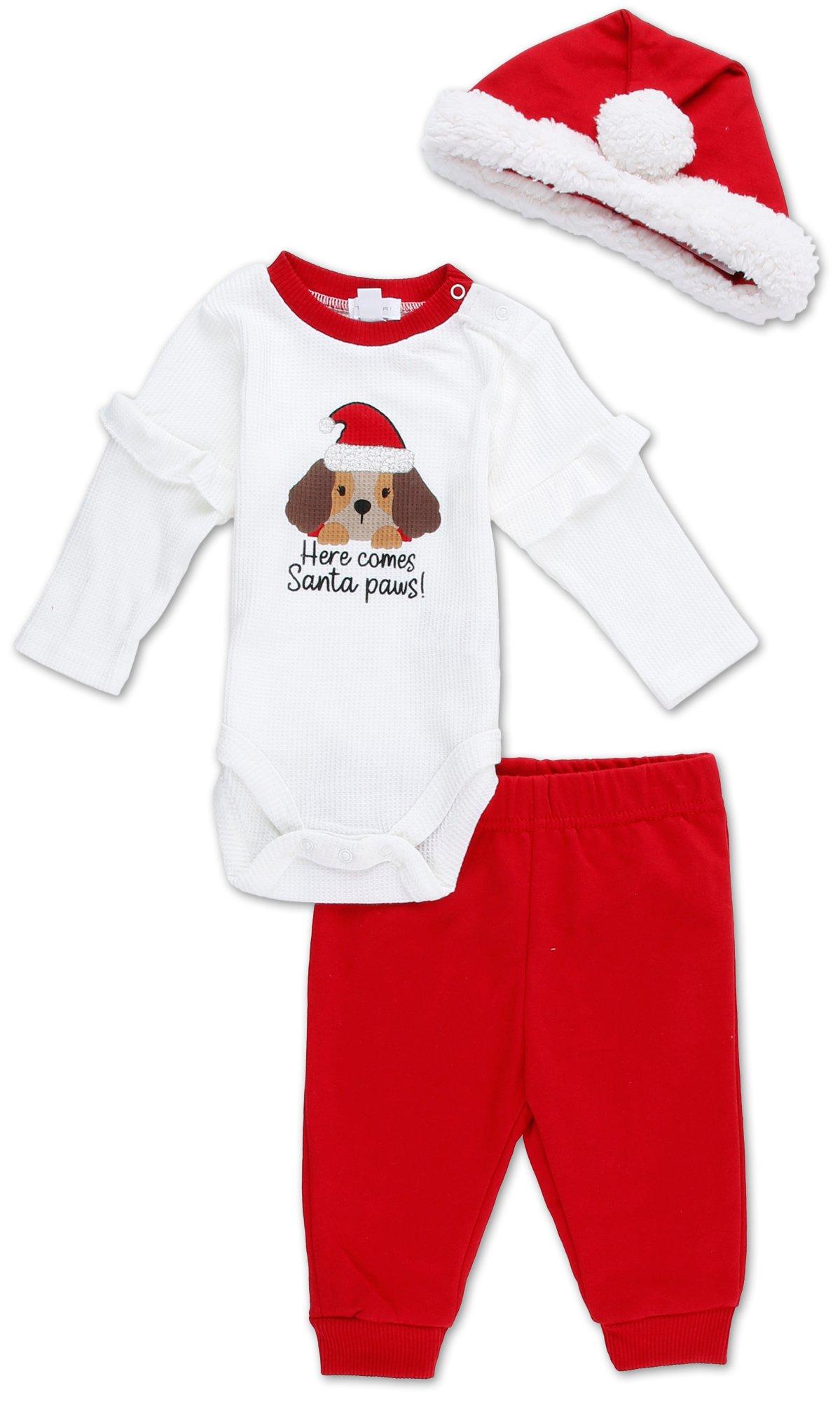 Baby 3 Pc Christmas Pants Set
