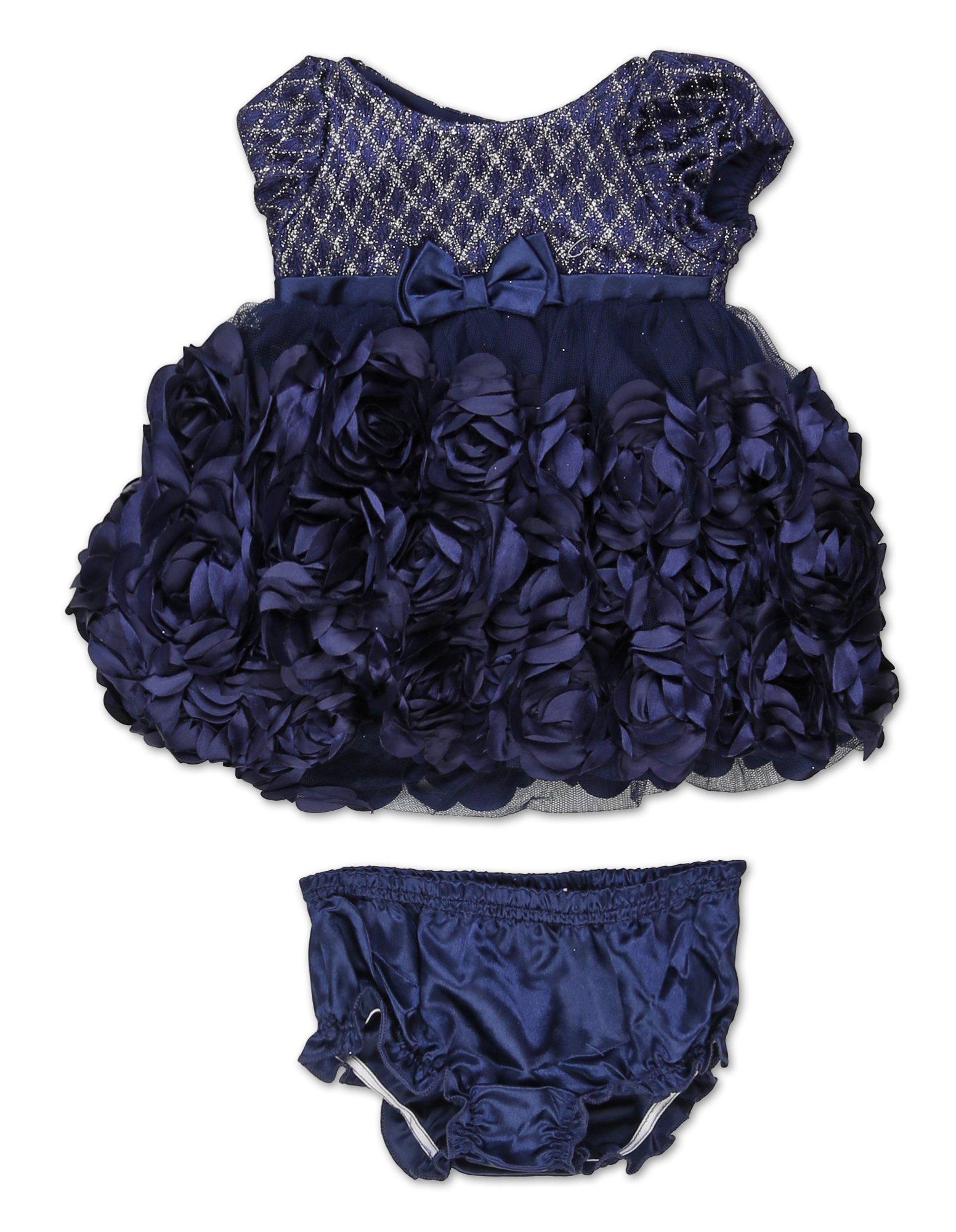 Kids Baby Girl 2 Piece Dress Set - Navy Blue