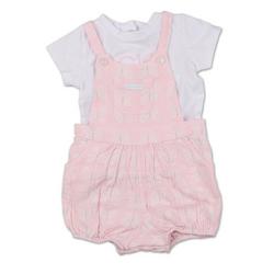 Baby Girls 2 Pc Overall Shorts Set