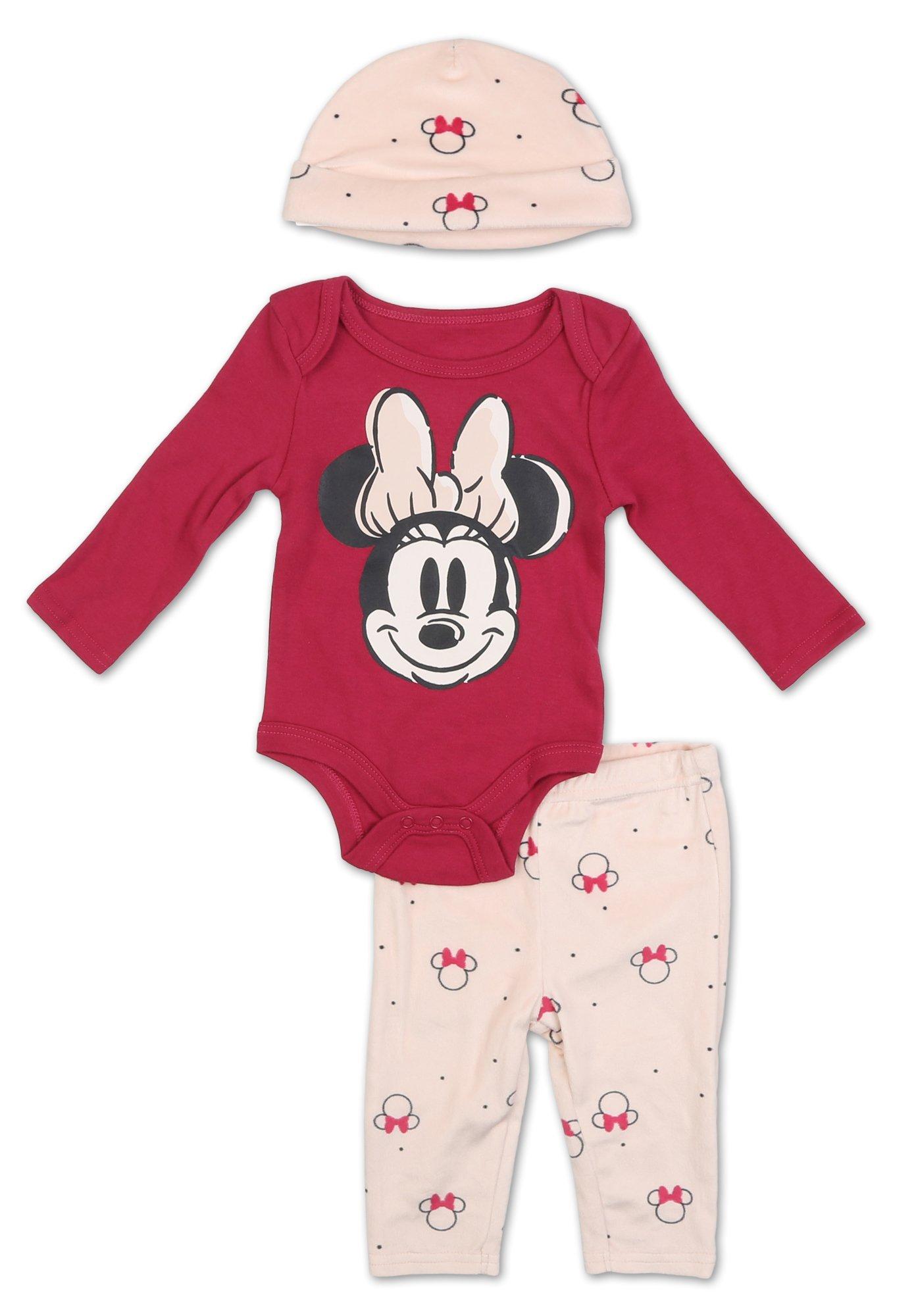 Little Girls 3 Pc Minnie Pants Set - Pink