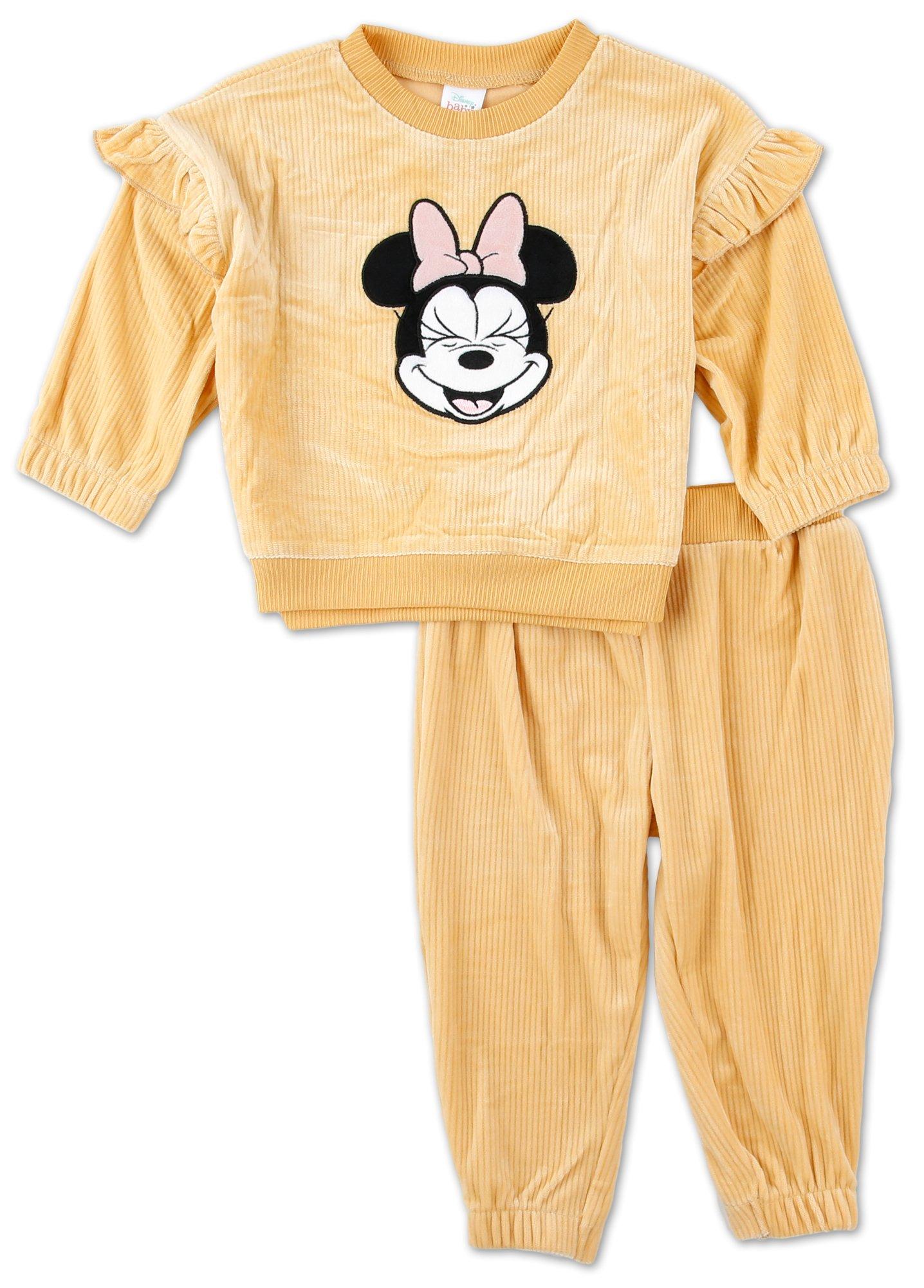 Baby Girls 2 Pc Minnie Mouse Pants Set