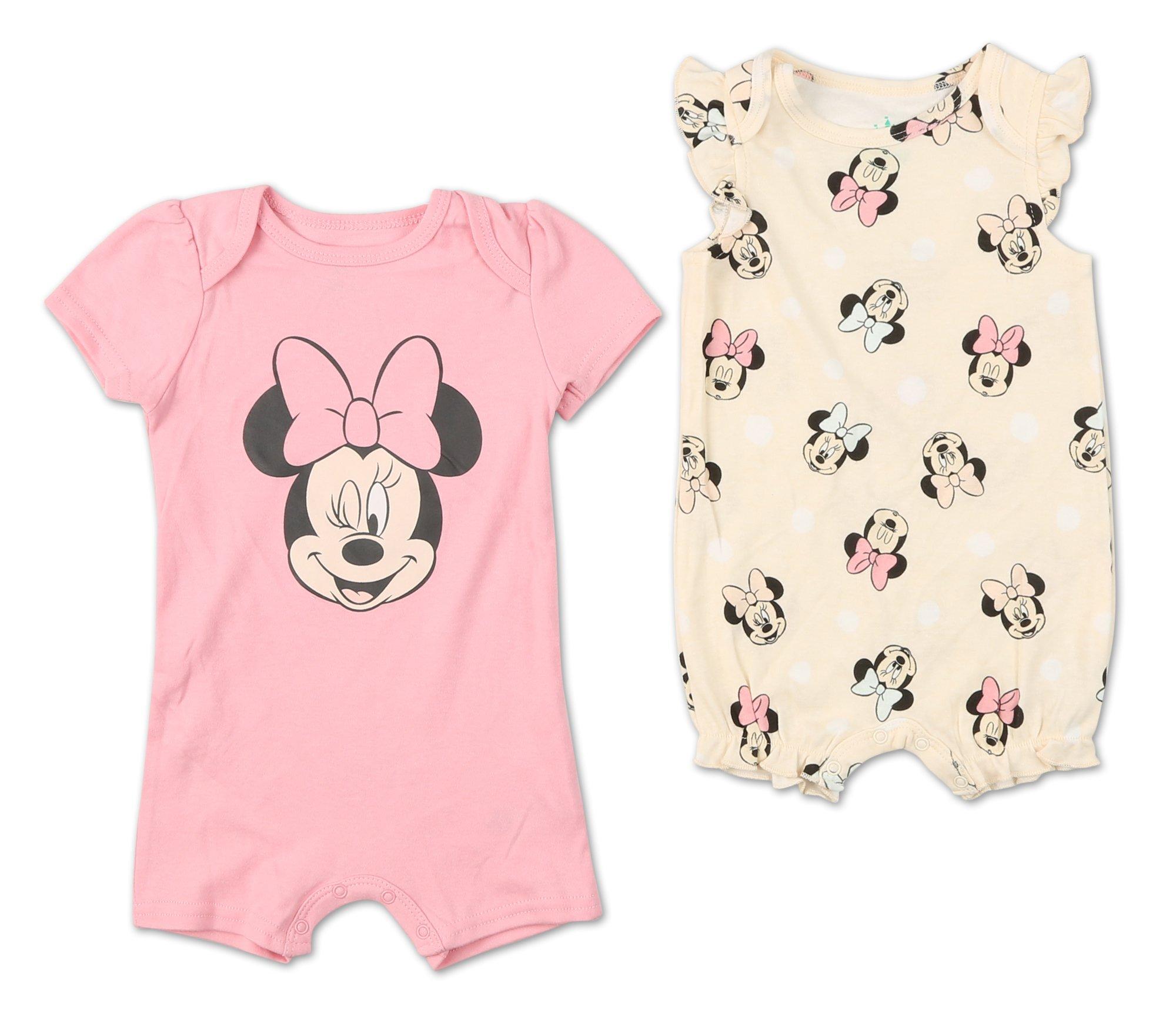 Baby Girls 2 Pc Minnie Rompers