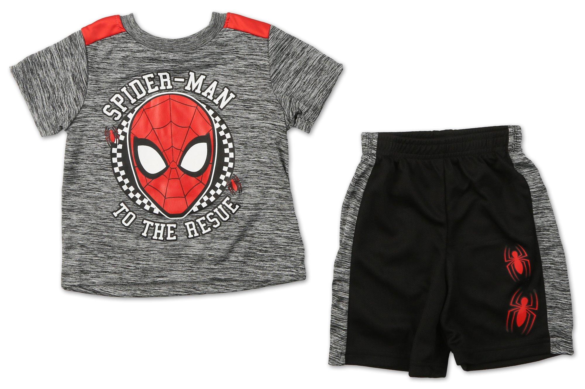 Baby Boys 2 Pc Spiderman Shorts Set