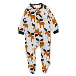 Baby Boys Fox Footed Pajamas - Grey