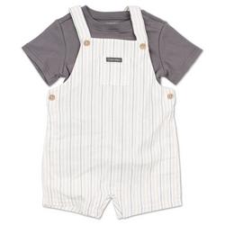 Baby Boys 2 Pc Striped Overalls Set