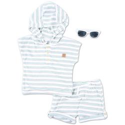 Baby Boys 3 Pc Striped Shorts Set