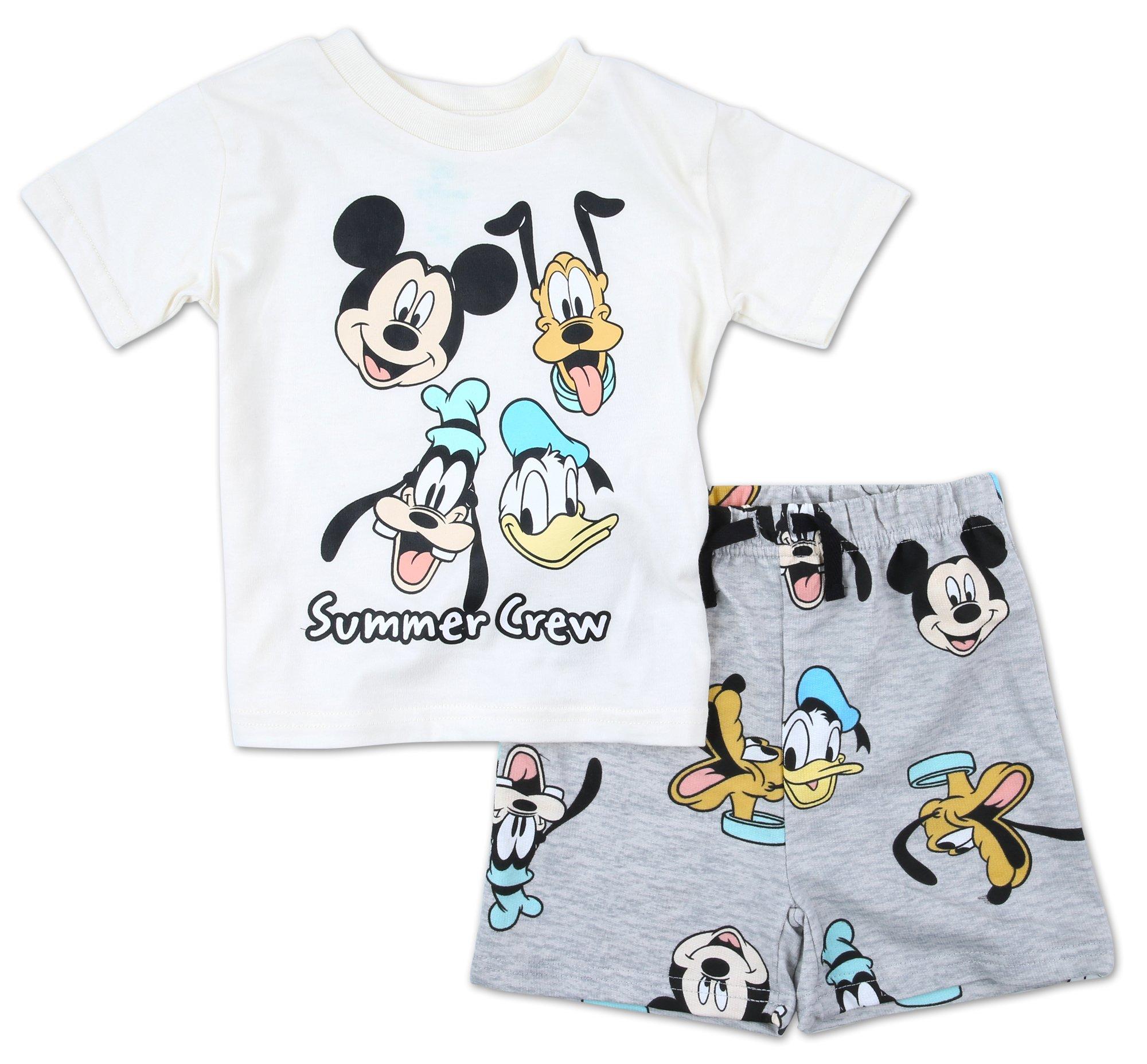 Baby Boys 2 Pc Mickey Mouse & Friends Shorts Set