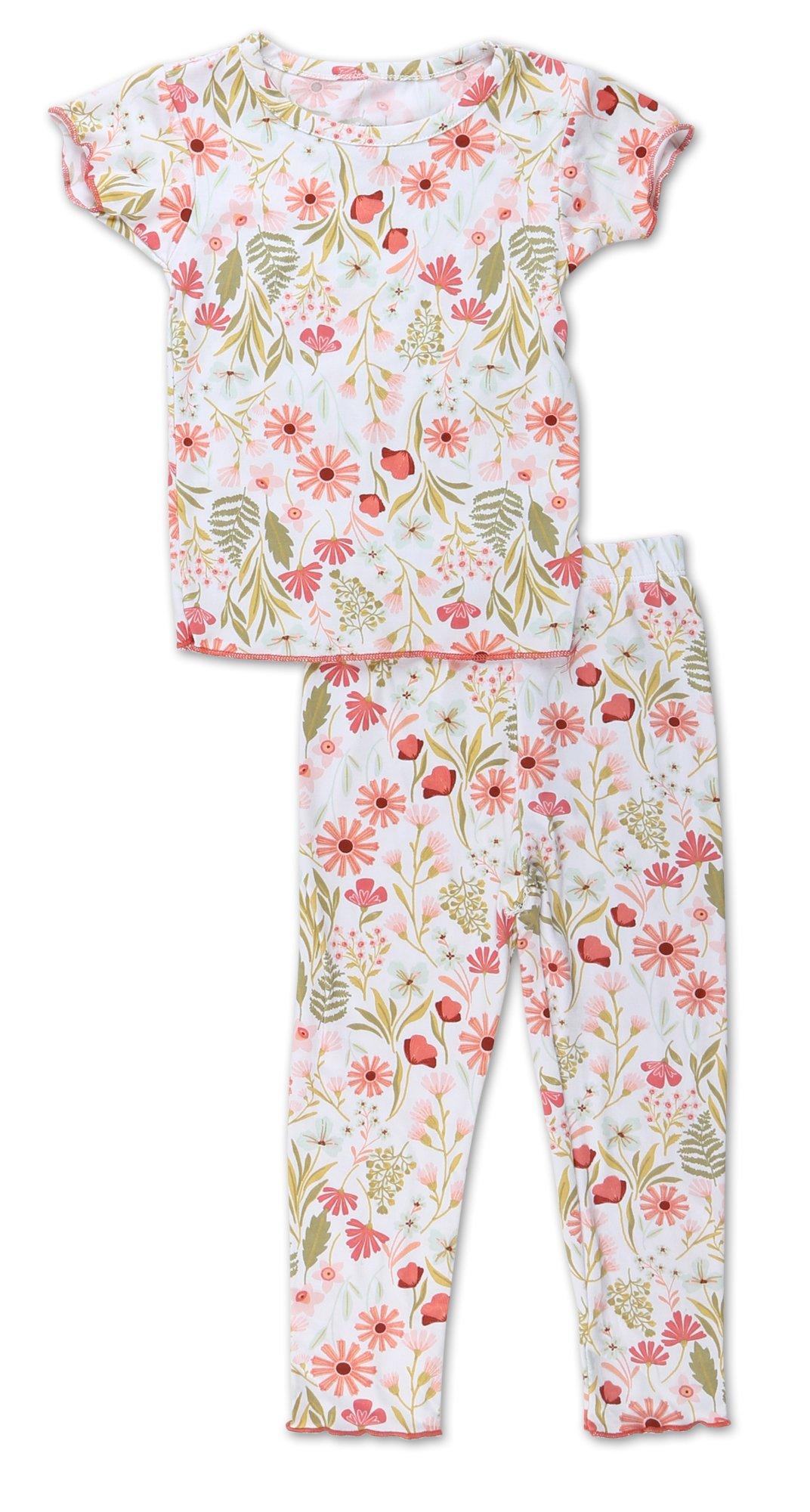 Baby Girls 2 Pc Floral Pajama Pants Set