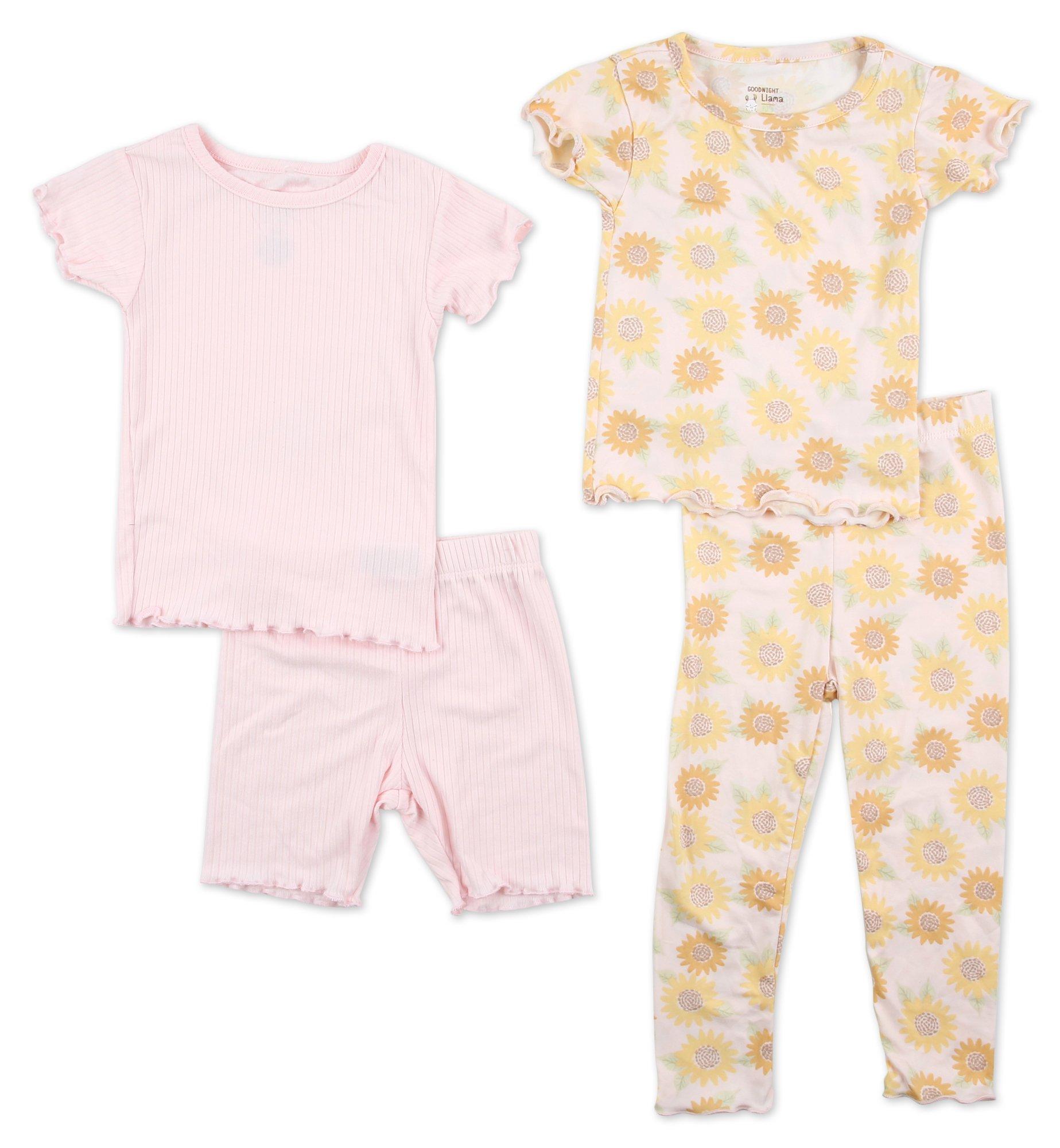 Baby Girls 4 Pc Pajama Sets