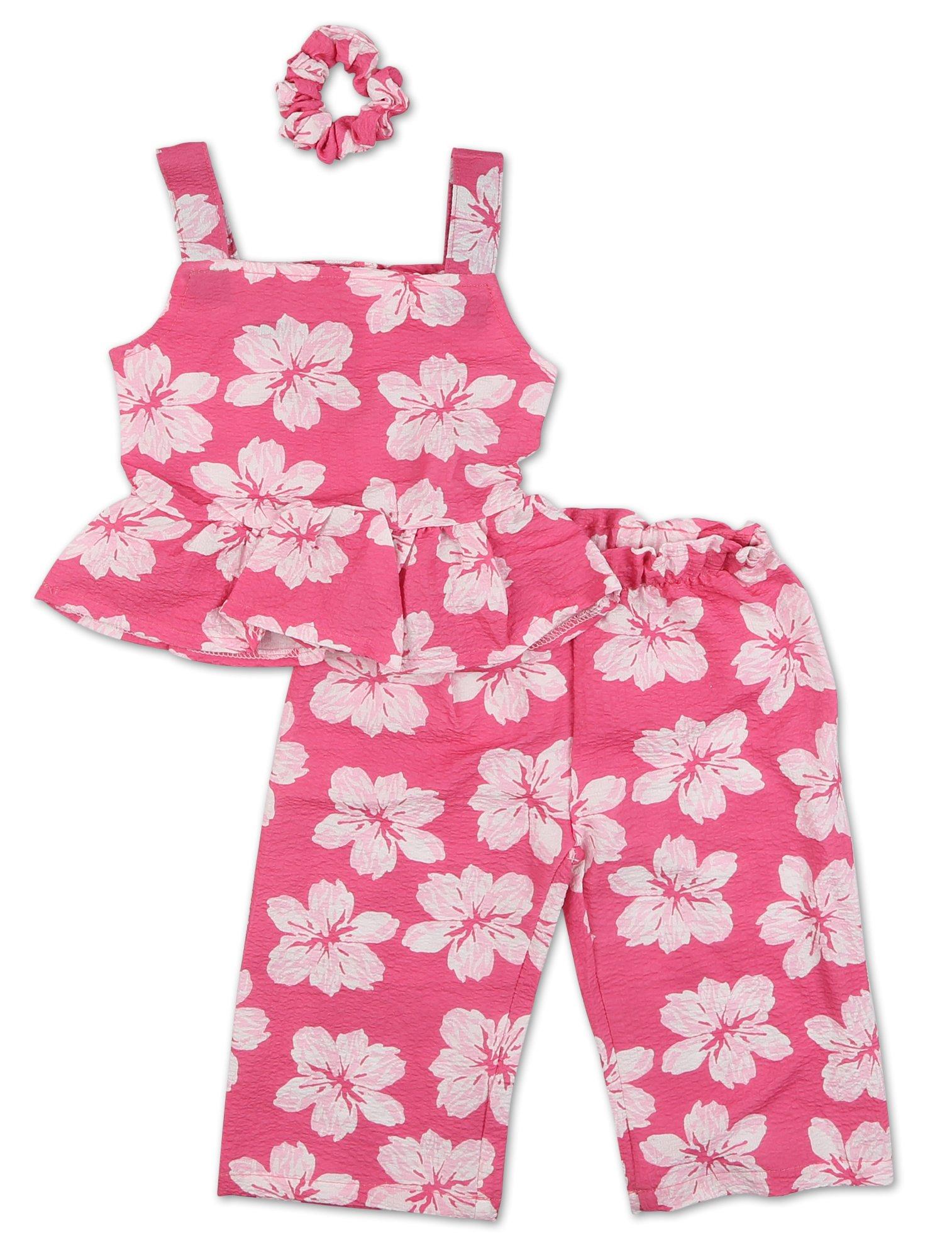 Baby Girls 3 Pc Floral Pants Set