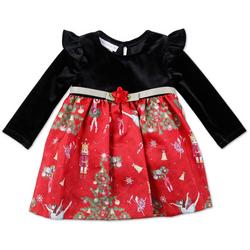 Baby Girls Christmas Inspired Dress - Multi