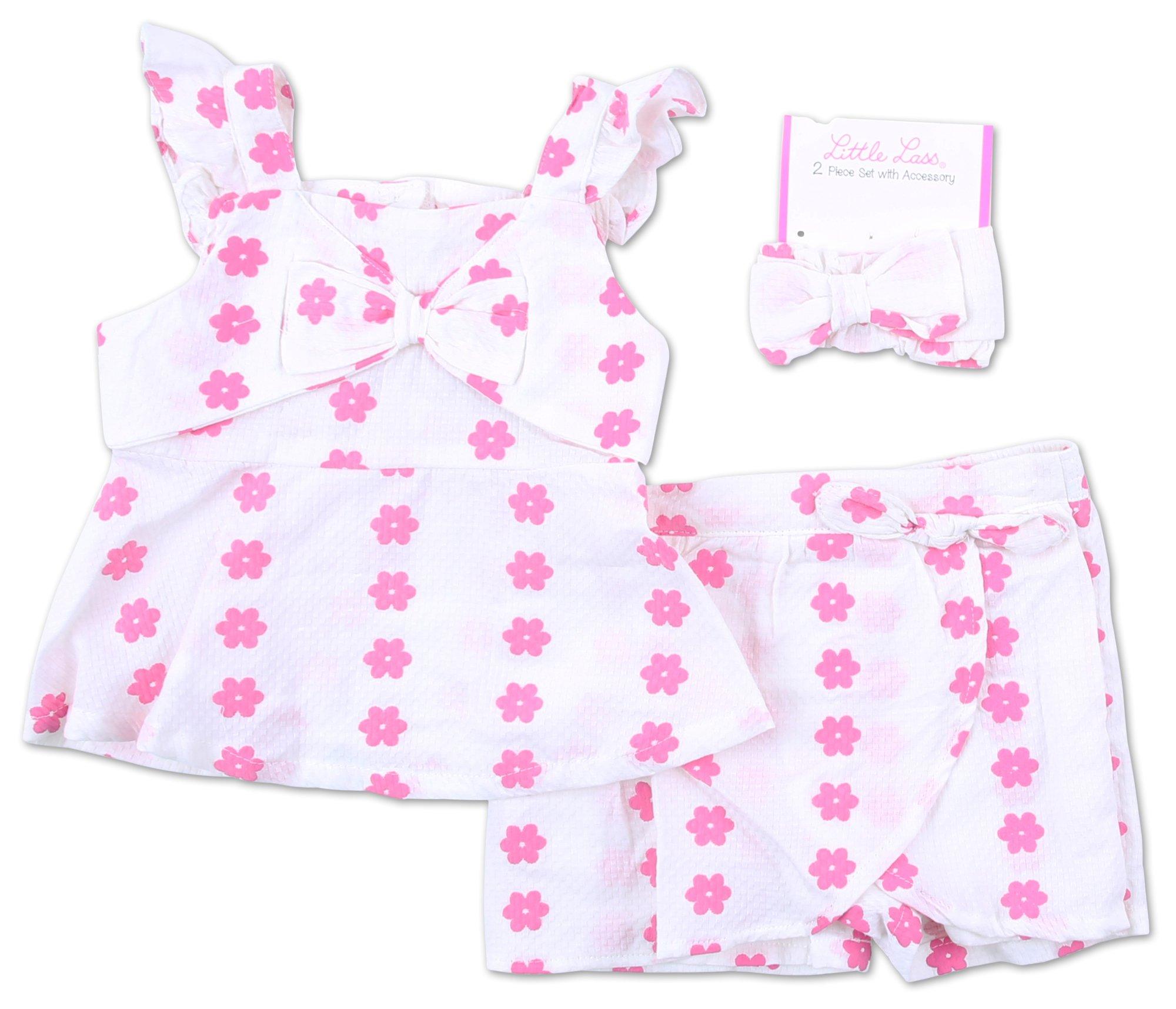 Baby Girls 3 Pc Floral Shorts Set