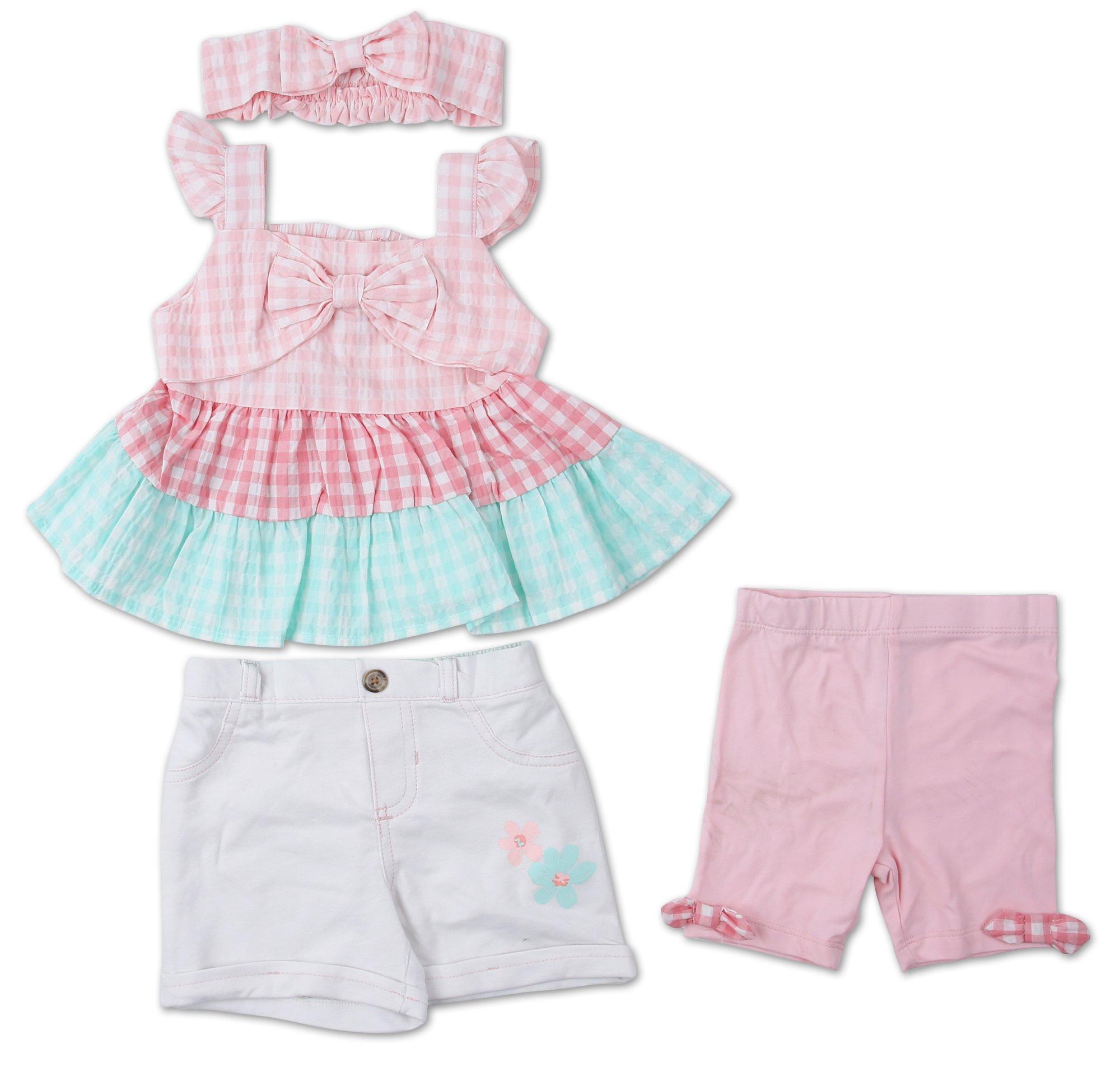 Baby Girls 3 Pc Shorts Set