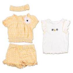 Baby Girls 4 Pc Floral Shorts Set