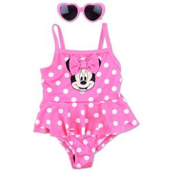 Baby Girls 2 Pc Minnie Swimsuit Set