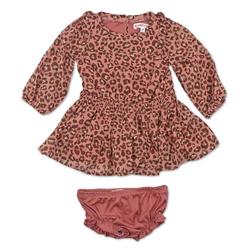 Baby Girls 2 Pc Leopard Print Dress Set
