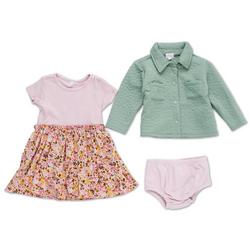 Baby Girls 3 Pc Dress Set