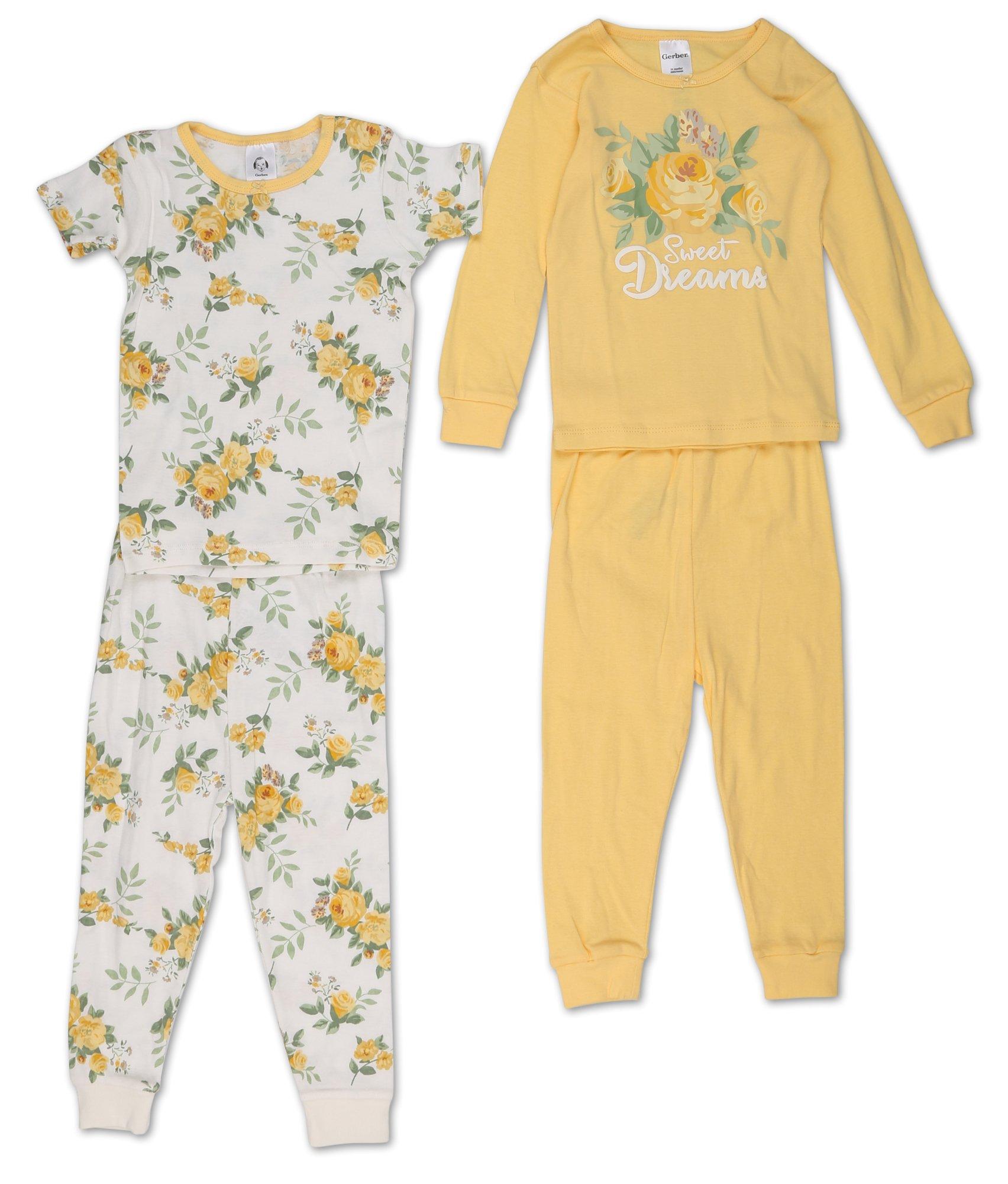 Baby Girls 4 Pc Pajama Set