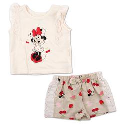 Baby Girls 2 Pc Minnie Shorts Set