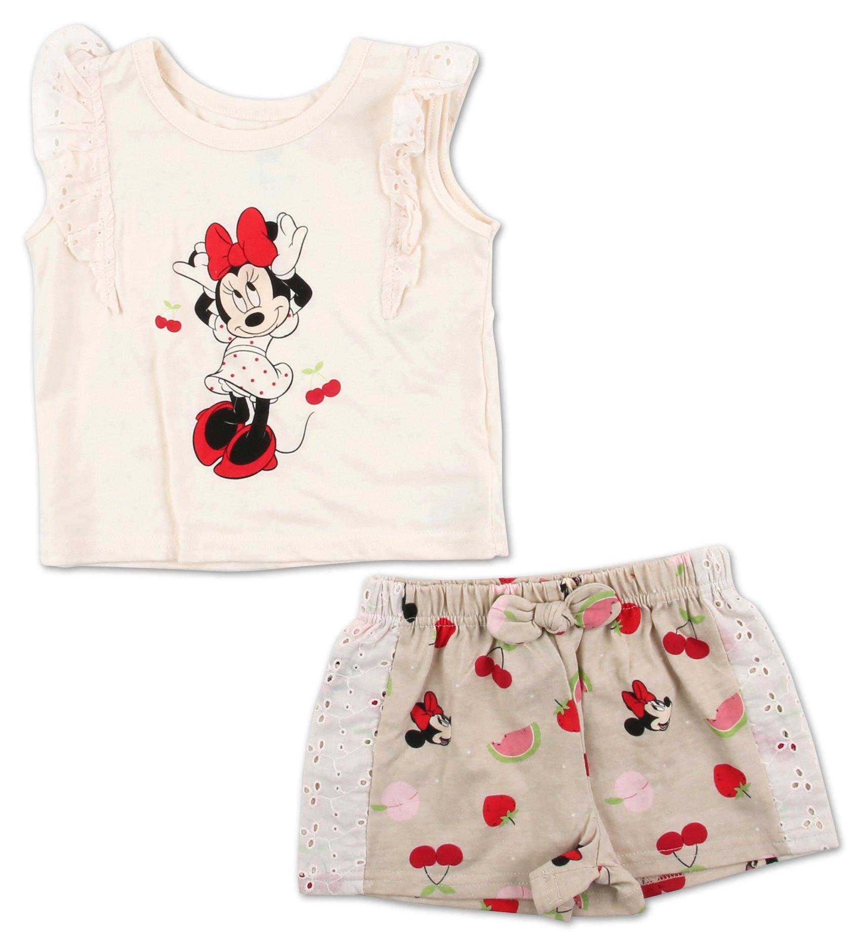 Baby Girls 2 Pc Minnie Shorts Set