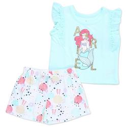 Baby Girls 2 Pc Ariel Shorts Set