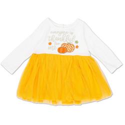 Baby Girls Everyone Is Thankful Tulle Skirt Dress - White