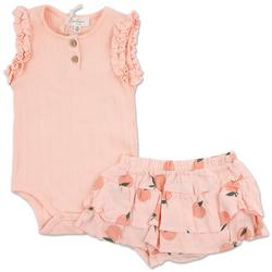 Baby Girls 2 Pc Peachy Shorts Set