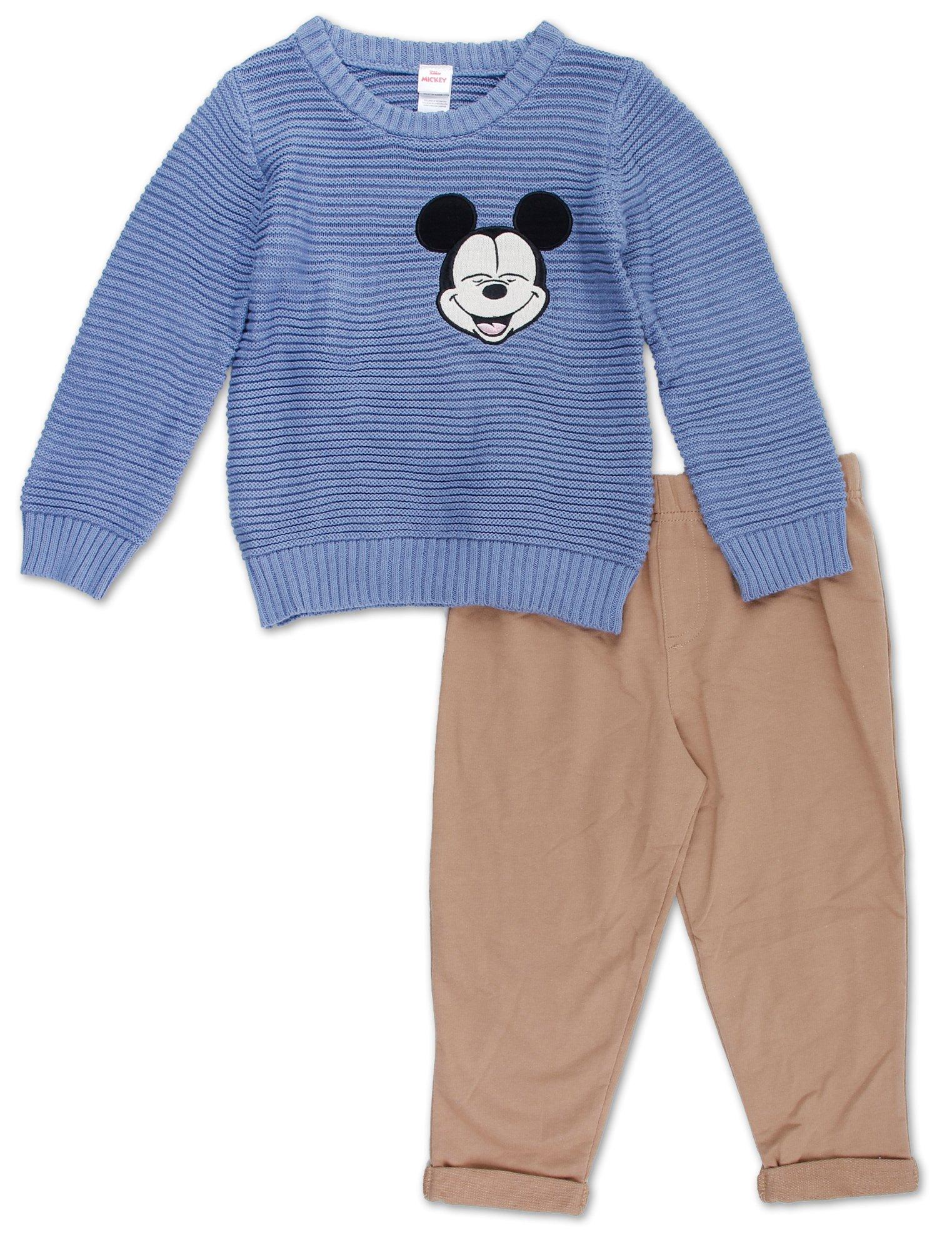 Toddler Boys 2 Pc Mickey Mouse Pants Set