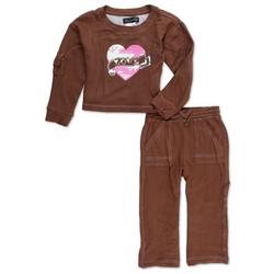 Toddler Girls 2 Pc Love Pants Set