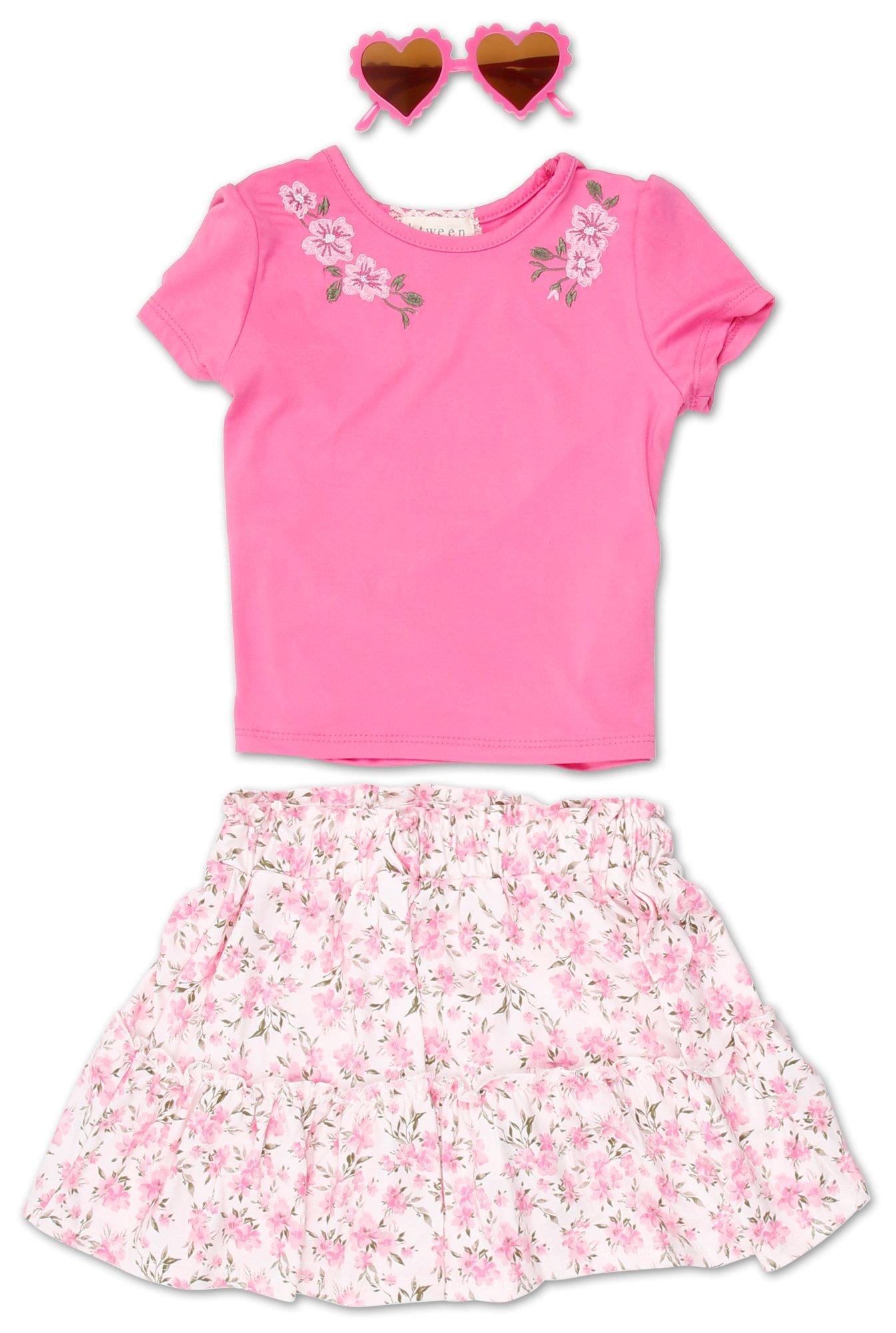 Toddler Girls 3 Pc Skirt Set