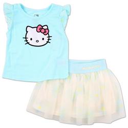 Toddler Girls 2 Pc Hello Kitty Skirt Set