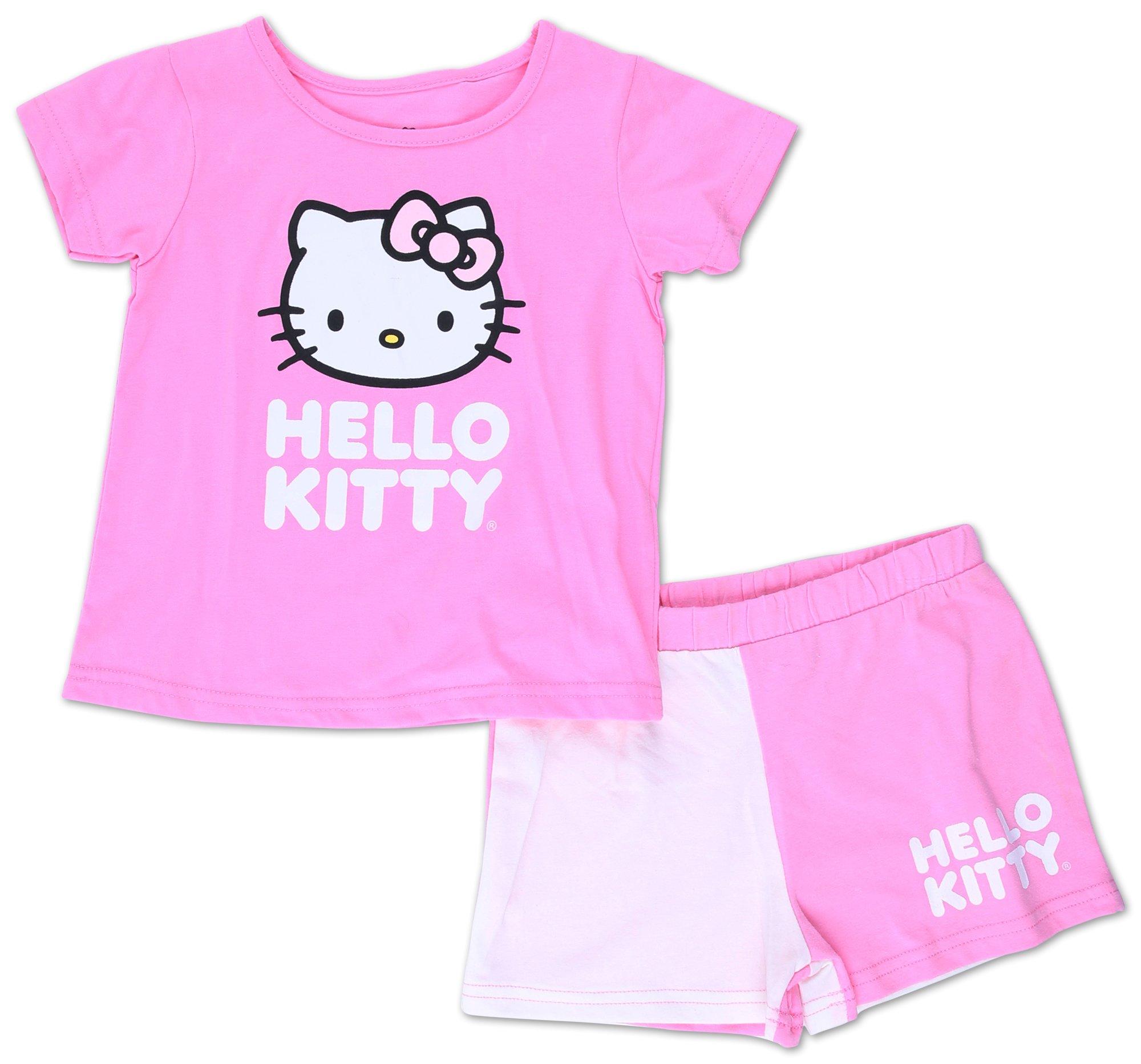 Toddler Girls 2 Pc Hello Kitty Shorts Set