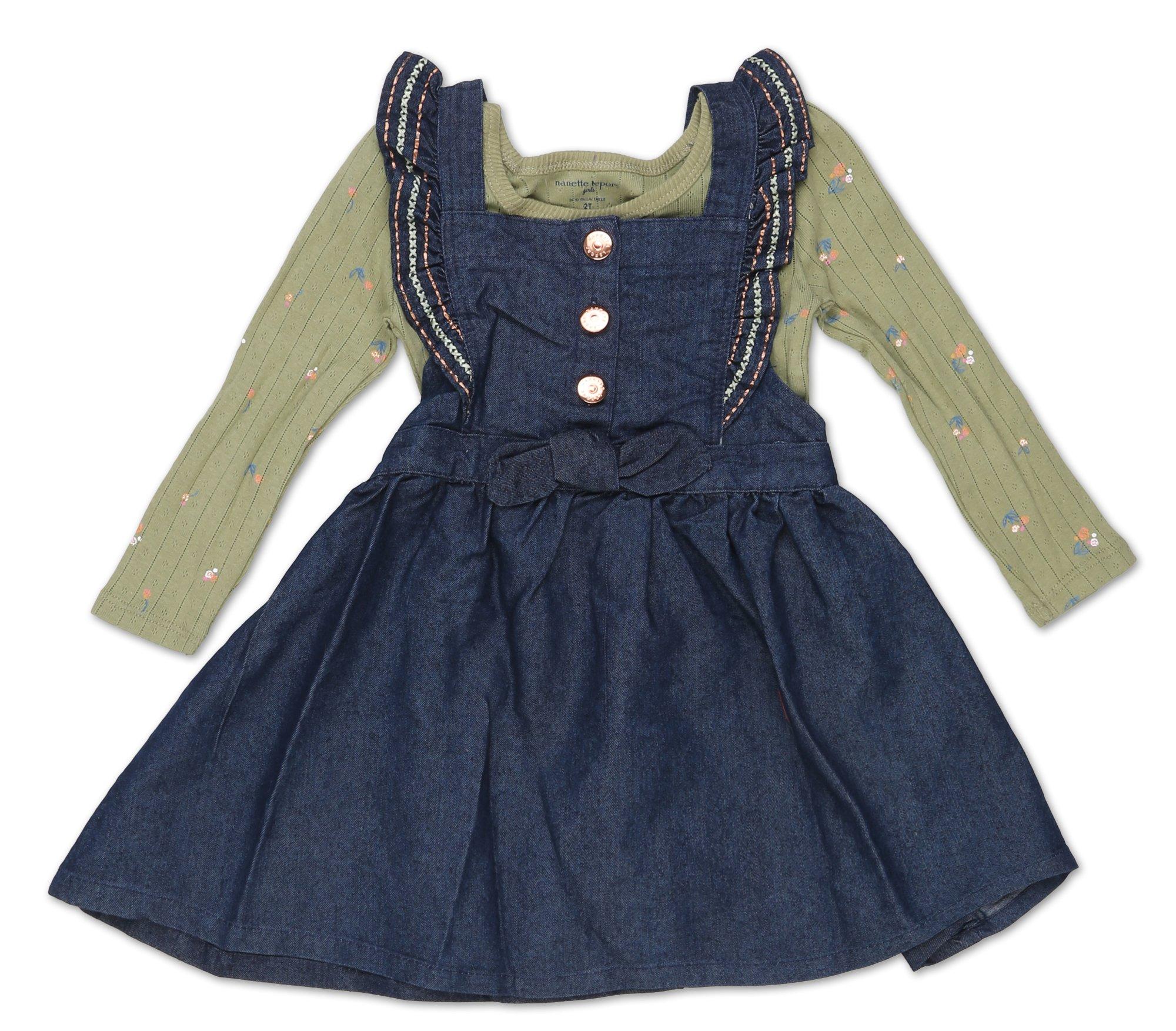 Toddler Girls 2 Pc Dress Set - Green