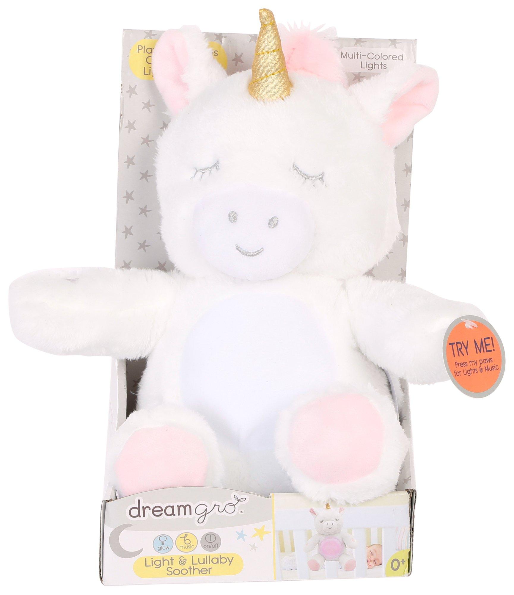 Light & Lullaby Unicorn Soothing Plush - White