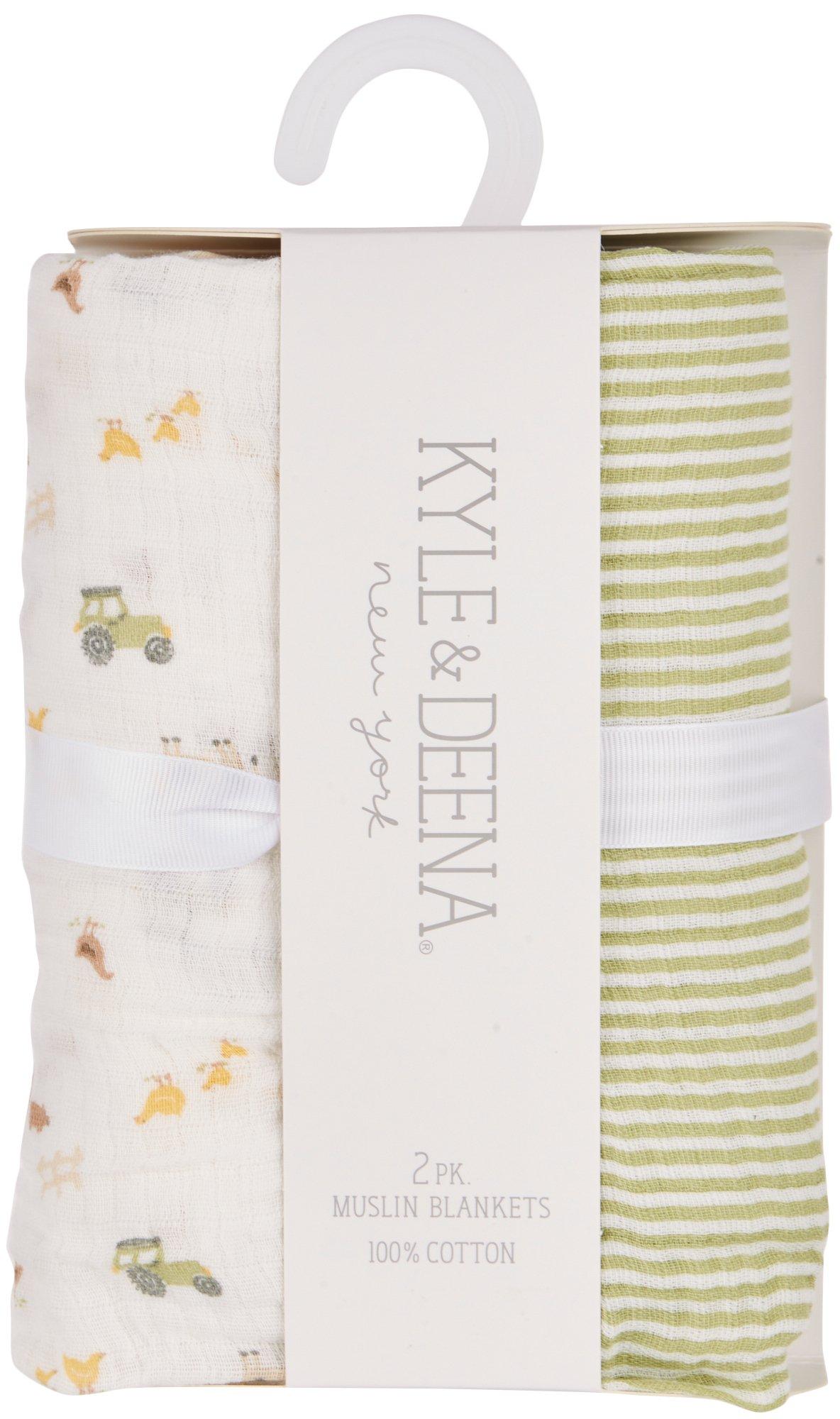 Baby 2 Pk Muslin Blankets