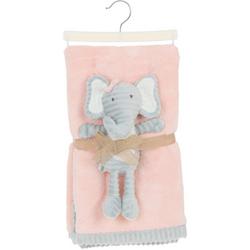 2 Pc Blanket with Doll Set - Pink
