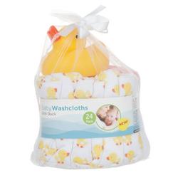 Baby 24 Pk Washcloth Set - White Multi