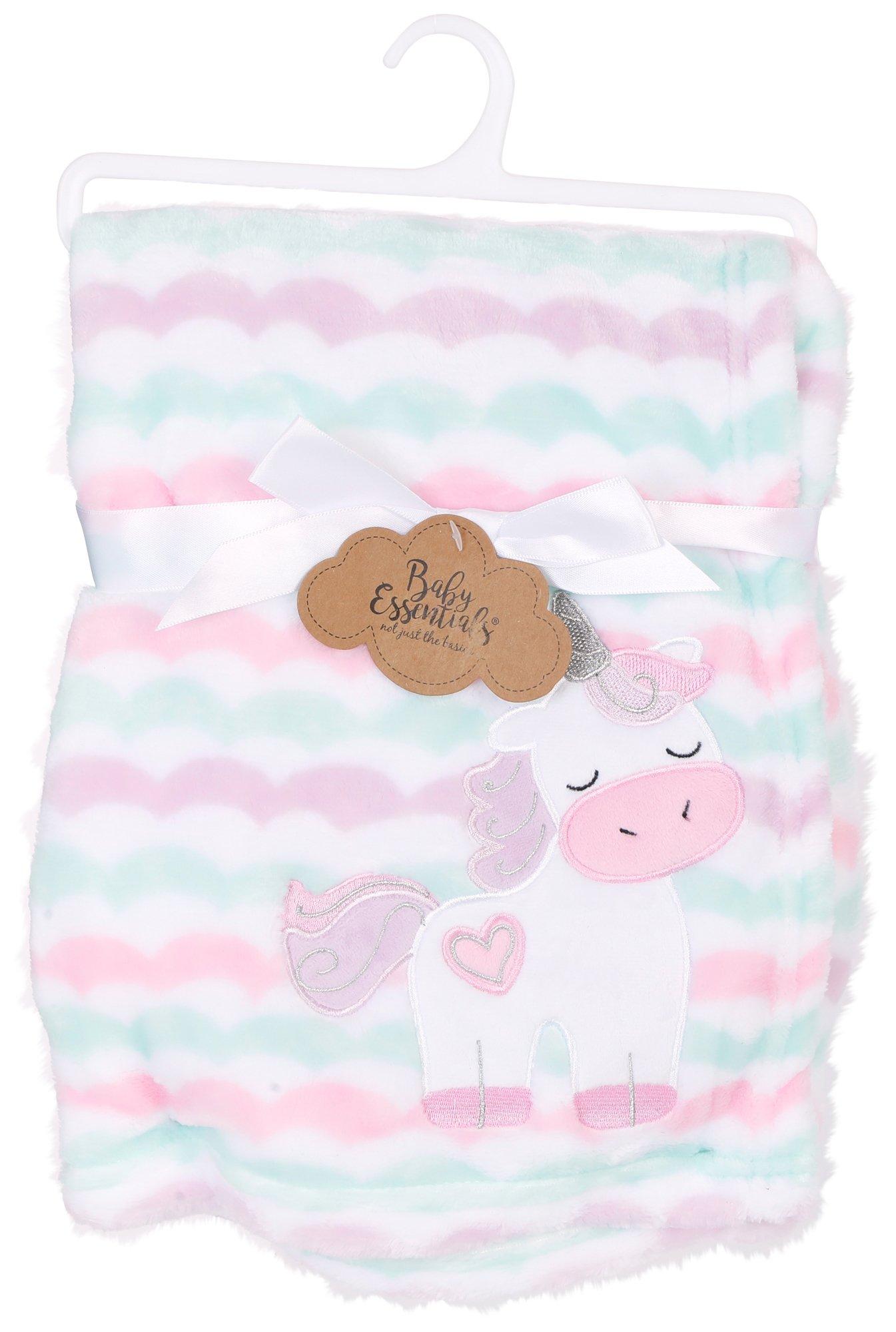 Unicorn Plush Baby Blanket