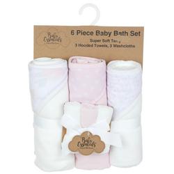 6 Pc Baby Bath Set - Pink Multi