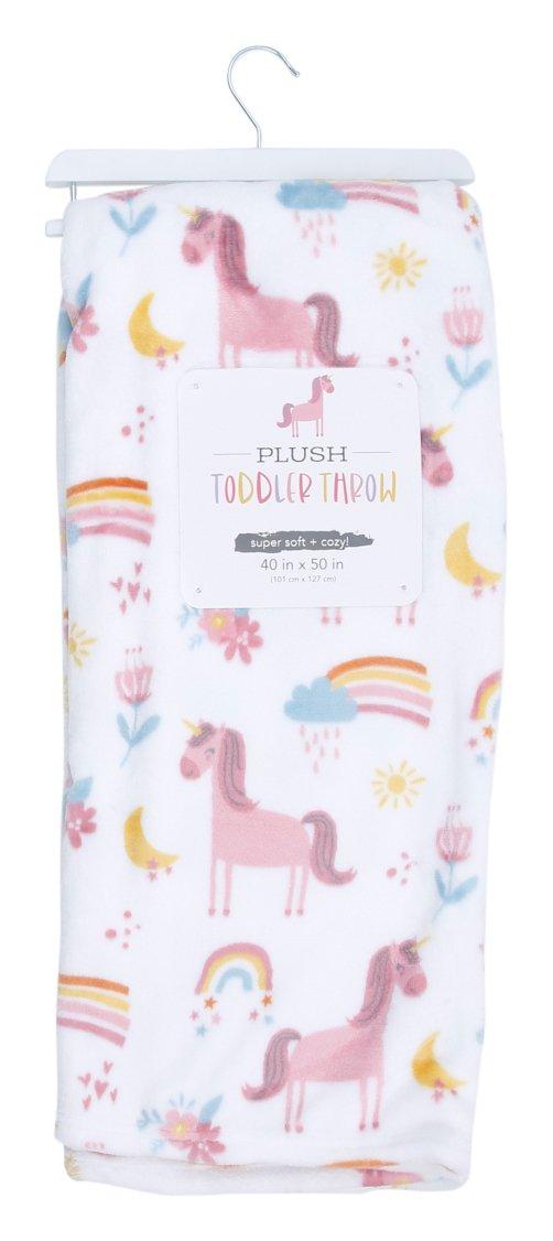40x50 Rainbow Unicorn Print Plush Throw Blanket