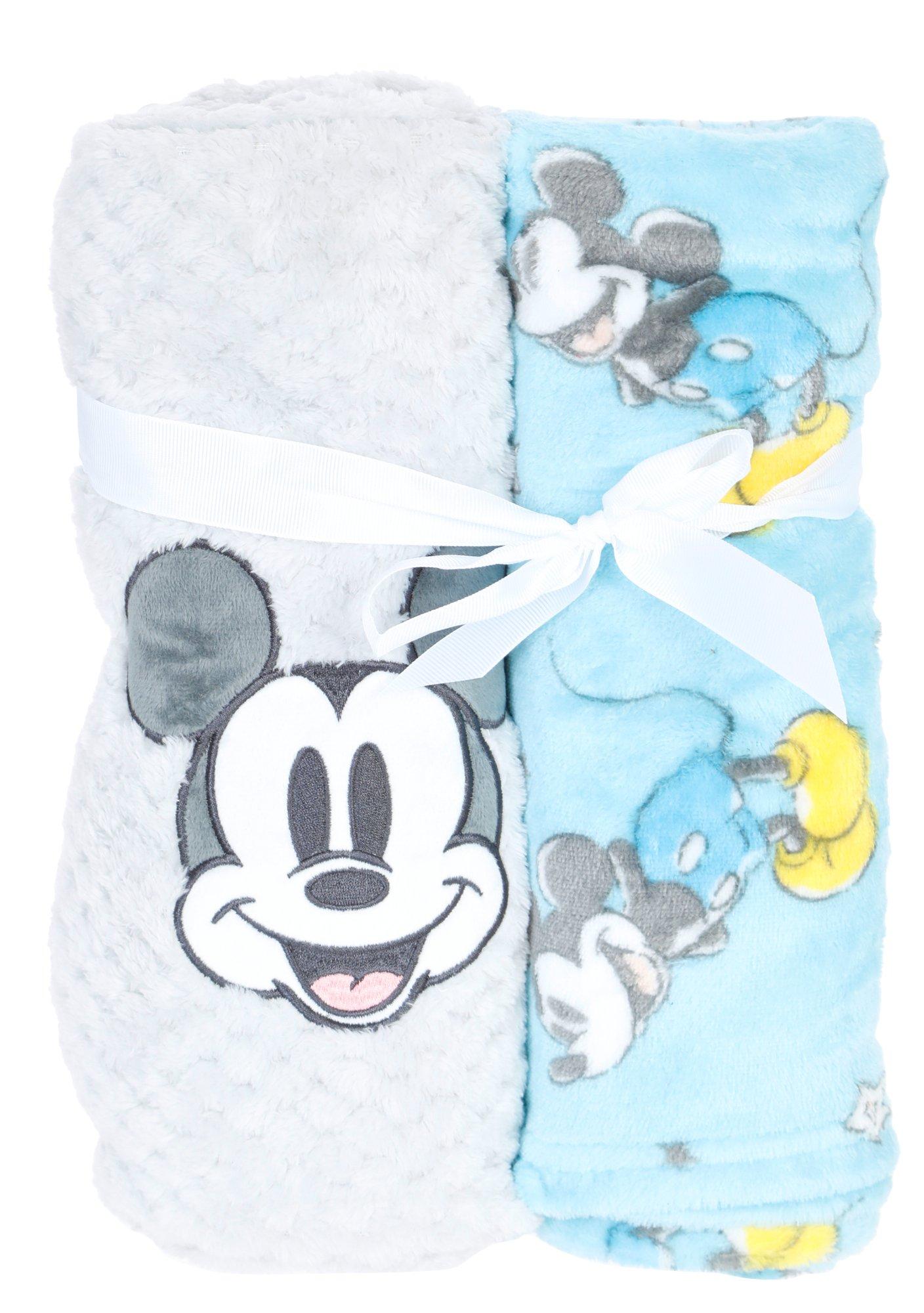 Baby Boys 2 Pk Mickey Mouse Blankets