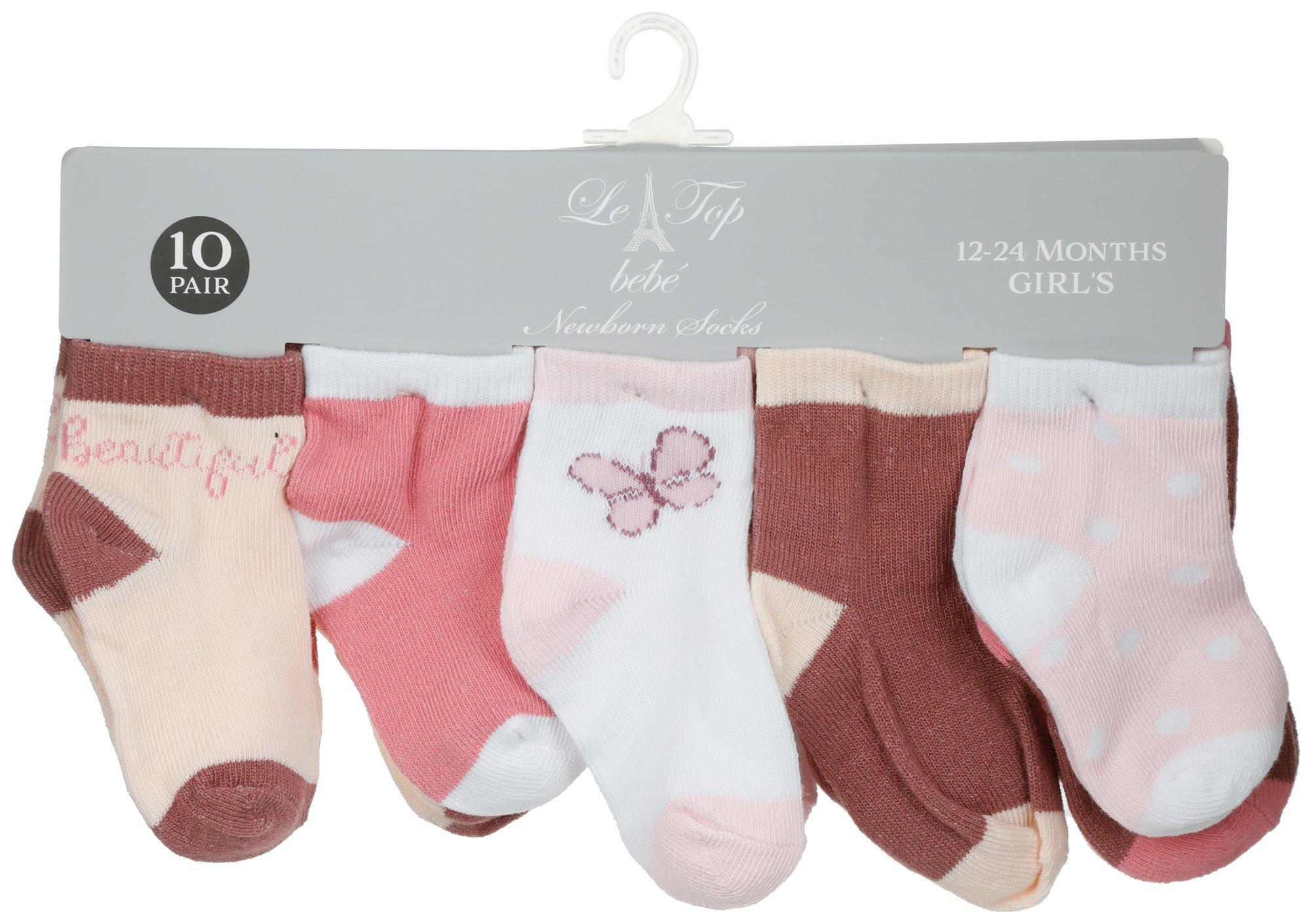 Baby Girls 10 Pk Socks